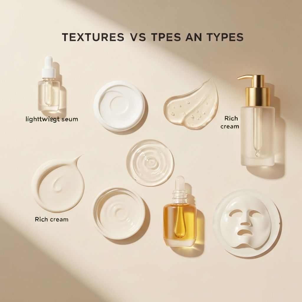 Porównanie tekstur produktów pielęgnacyjnych